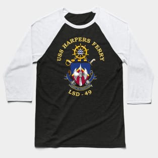 USS Harpers Ferry (LSD-49) wo BckGrnd Baseball T-Shirt